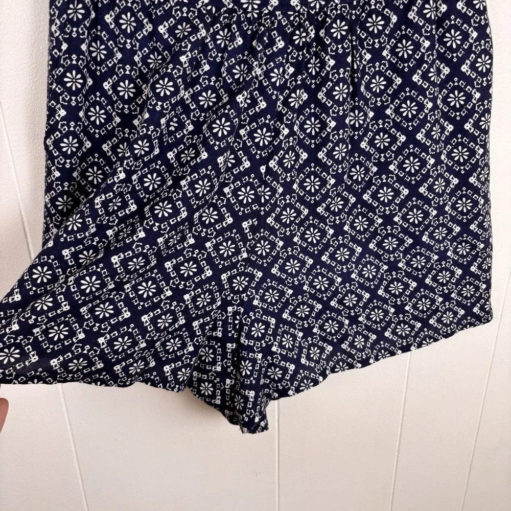 Abercrombie & Fitch Women's Medium Blue Boho Shorts‎ Flowy Rayon Pull On